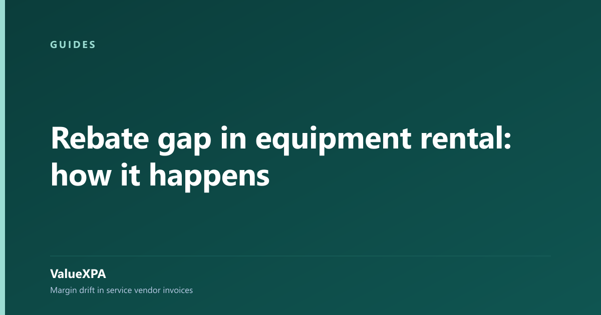 Rebate gap in equipment rental: how it happens