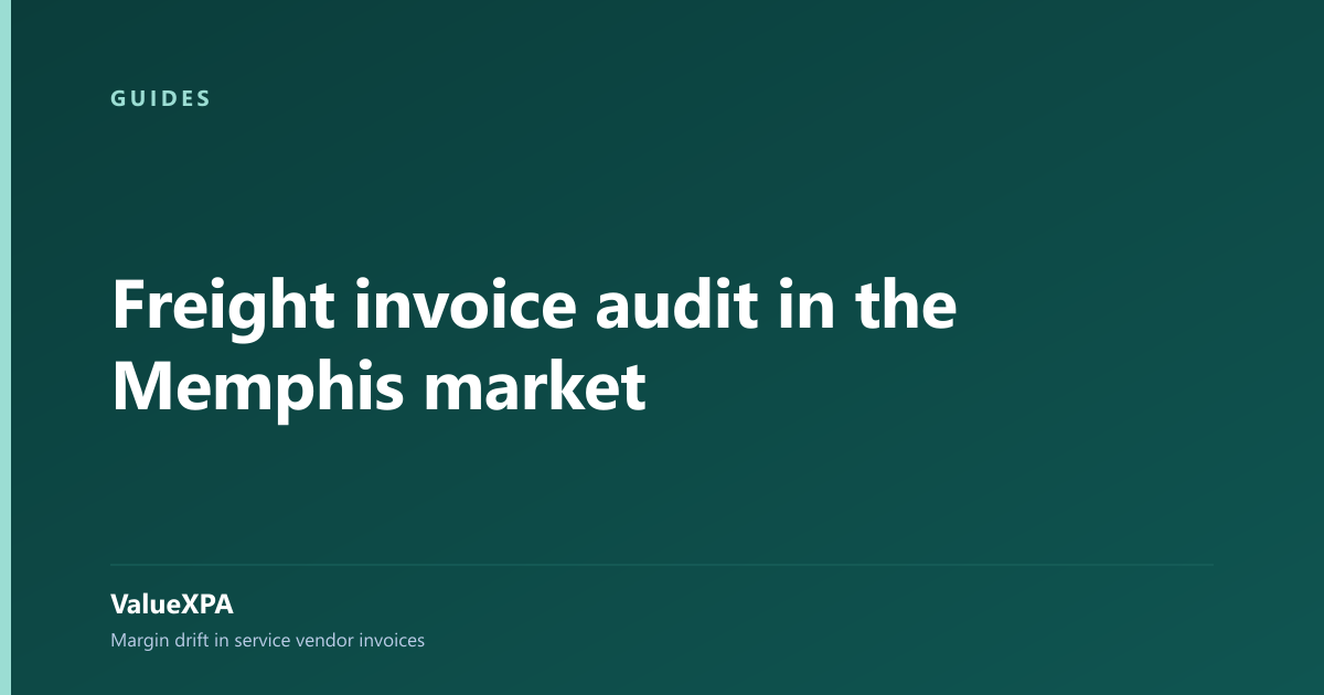 Freight invoice audit in the Memphis market