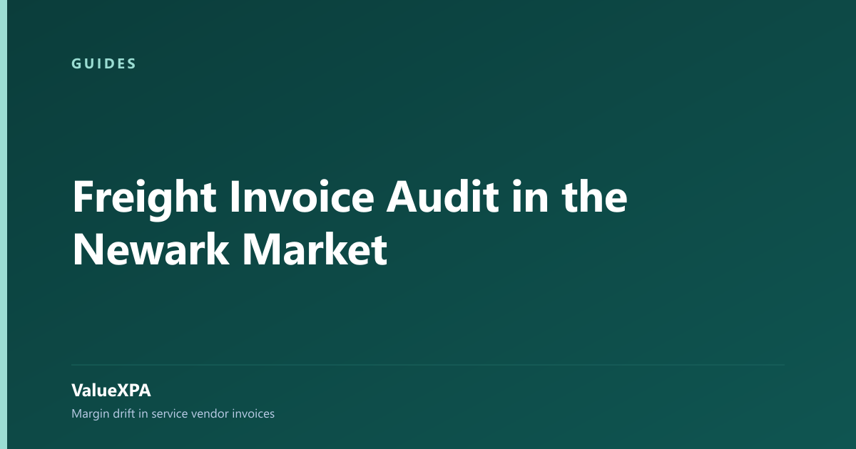 Freight Invoice Audit in the Newark Market