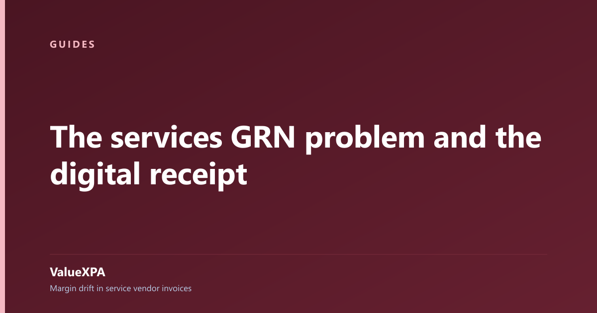 The services GRN problem and the digital receipt