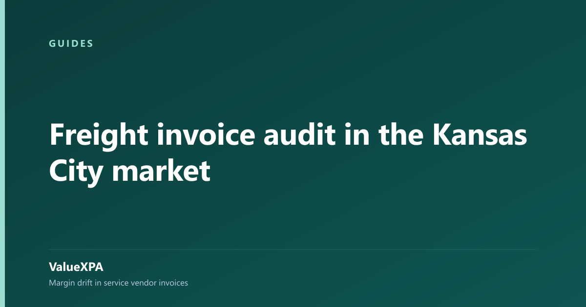 Freight invoice audit in the Kansas City market