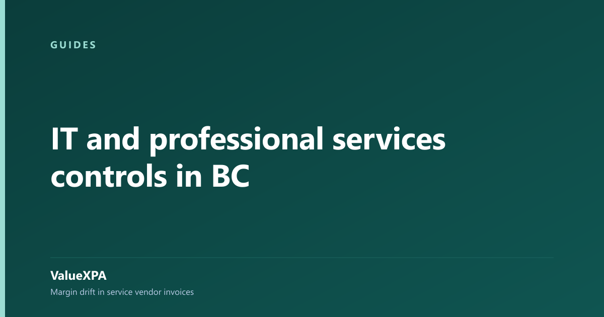 IT and professional services controls in BC