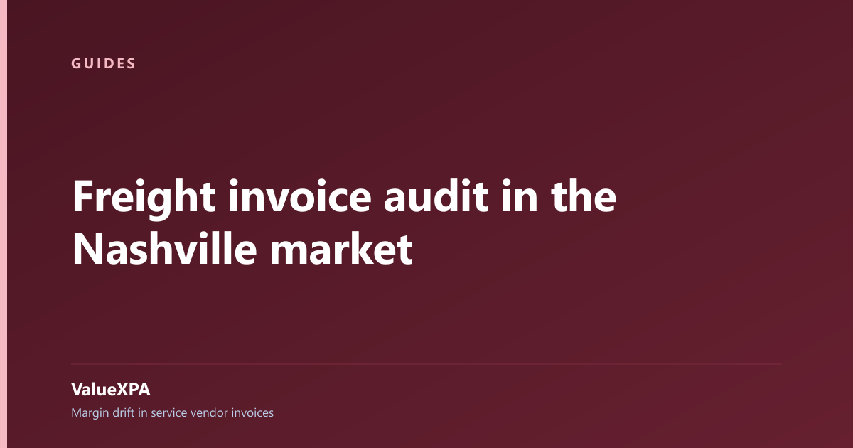 Freight invoice audit in the Nashville market