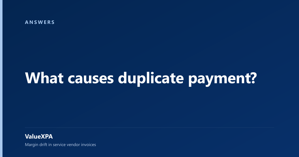 What causes duplicate payment?