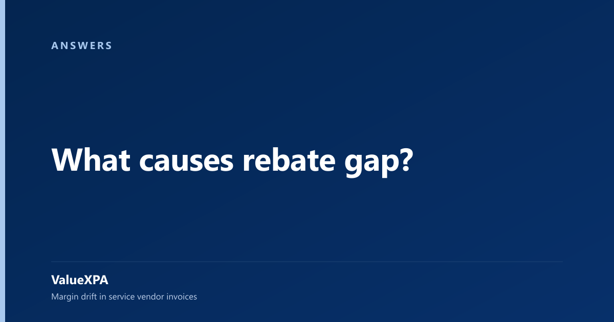 What causes rebate gap?