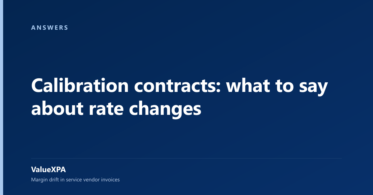 Calibration contracts: what to say about rate changes