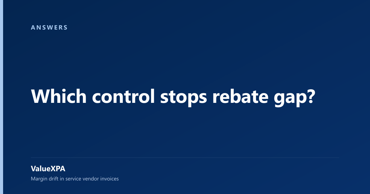 Which control stops rebate gap?