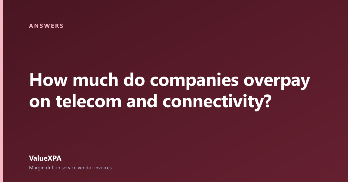How much do companies overpay on telecom and connectivity?