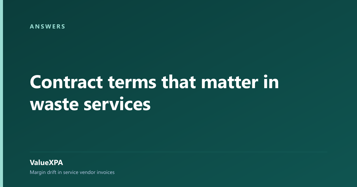 Contract terms that matter in waste services