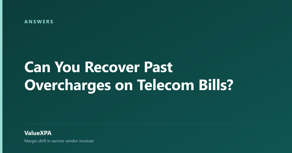 Can You Recover Past Overcharges on Telecom Bills?