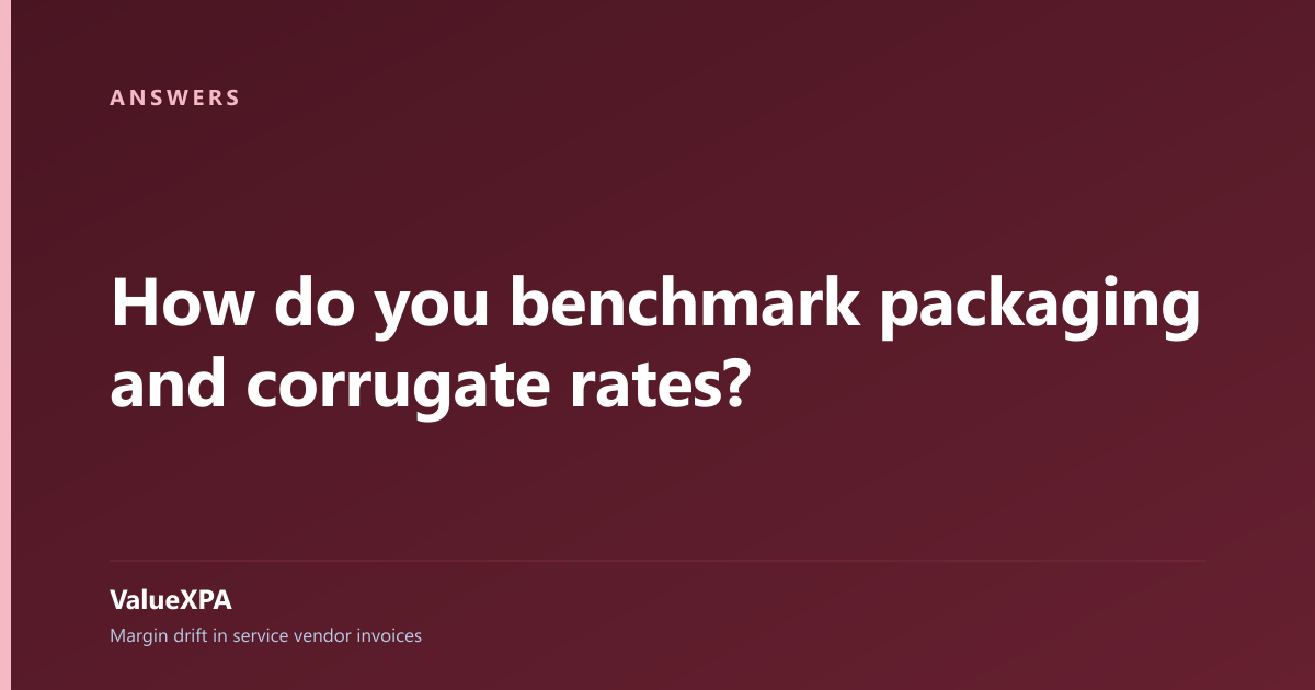 How do you benchmark packaging and corrugate rates?