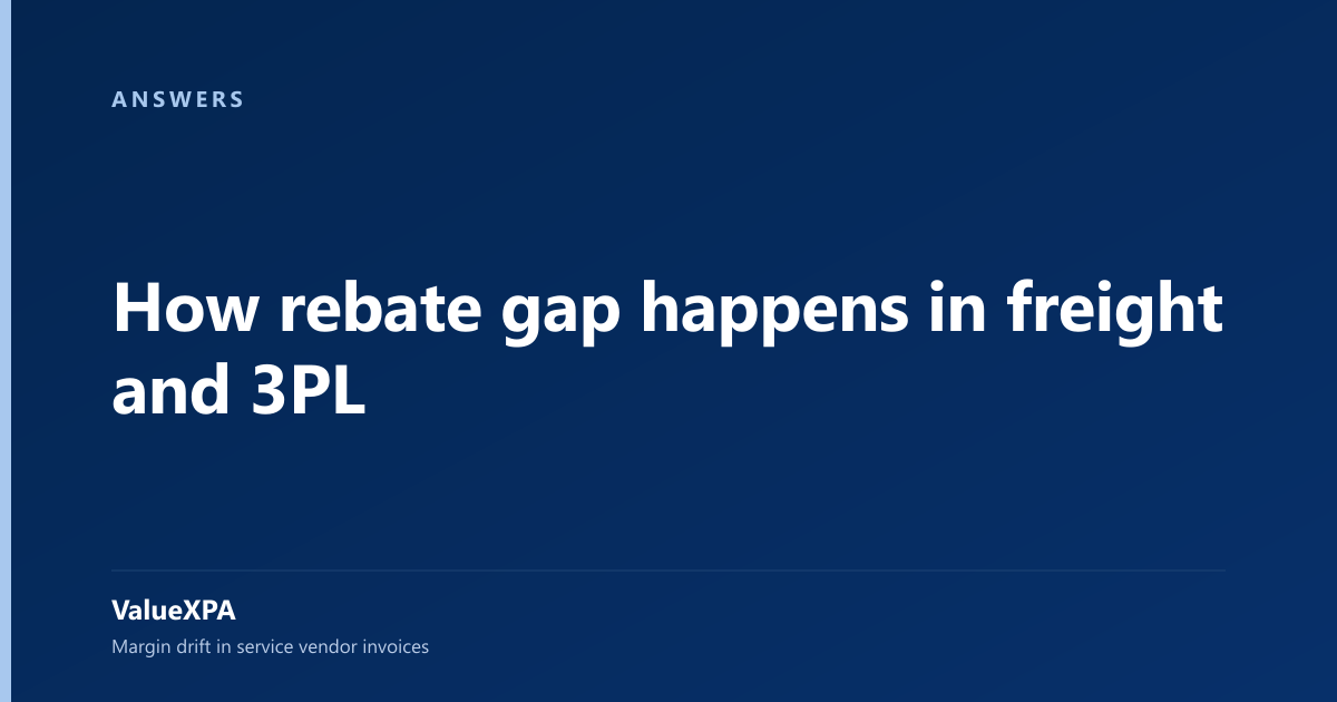 How rebate gap happens in freight and 3PL
