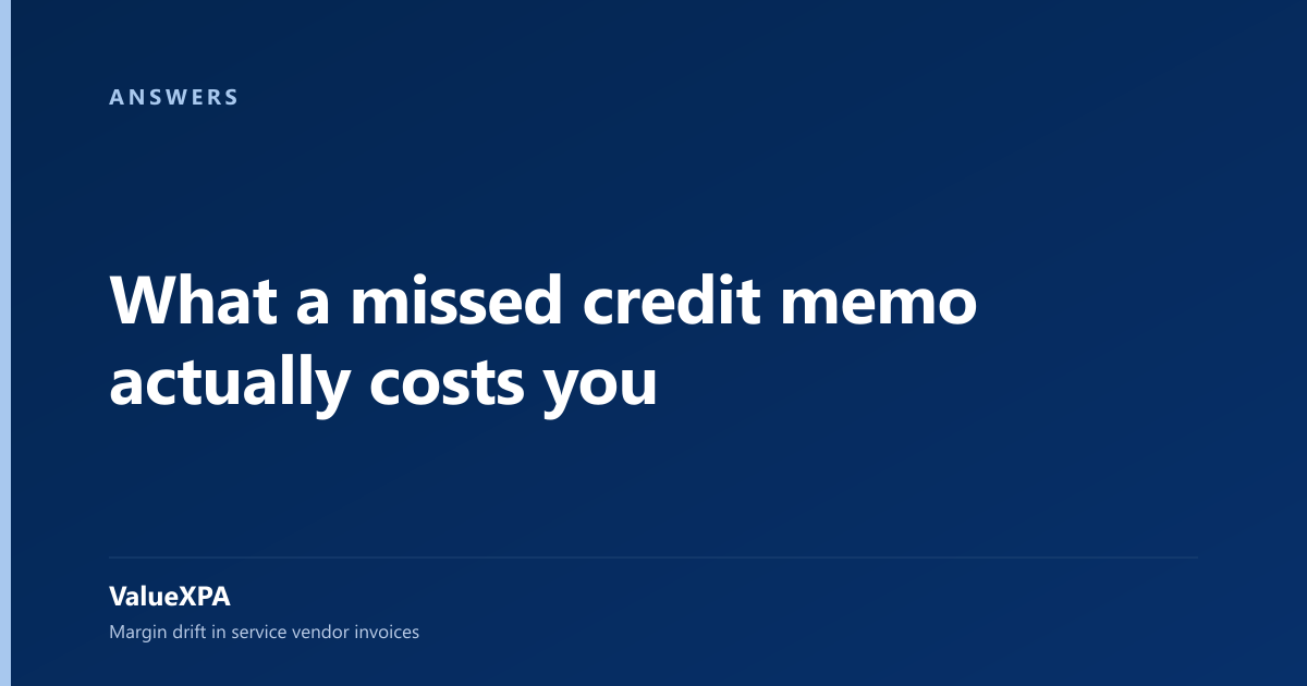 What a missed credit memo actually costs you