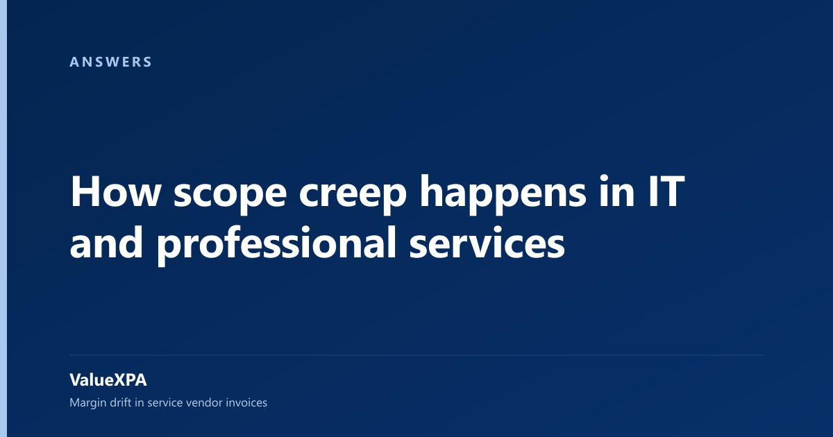 How scope creep happens in IT and professional services