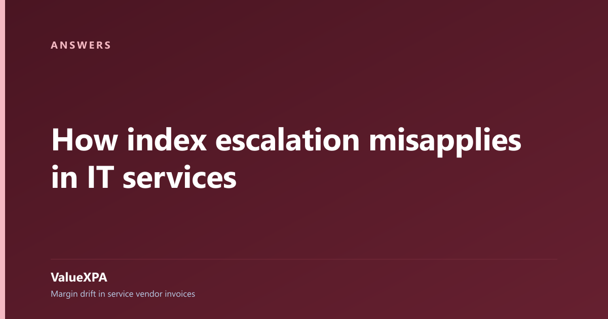 How index escalation misapplies in IT services