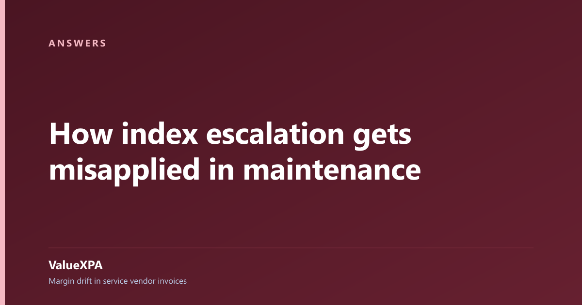 How index escalation gets misapplied in maintenance