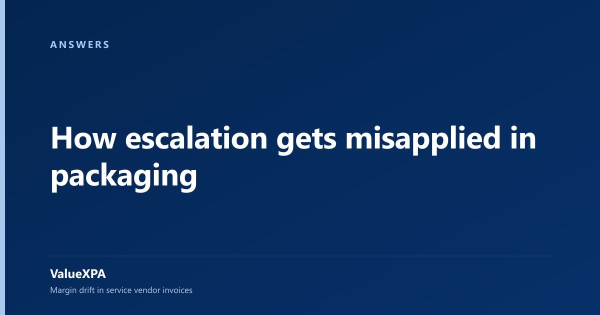 How escalation gets misapplied in packaging