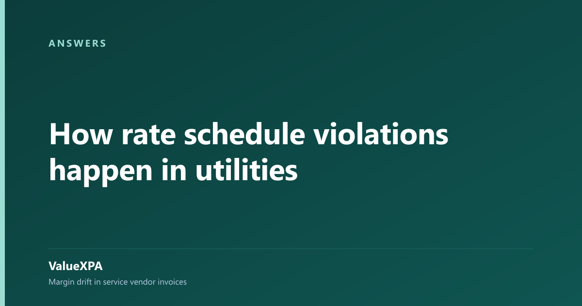How rate schedule violations happen in utilities