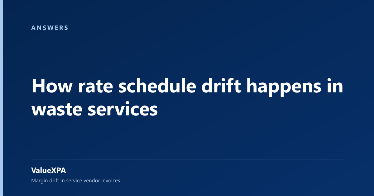 How rate schedule drift happens in waste services