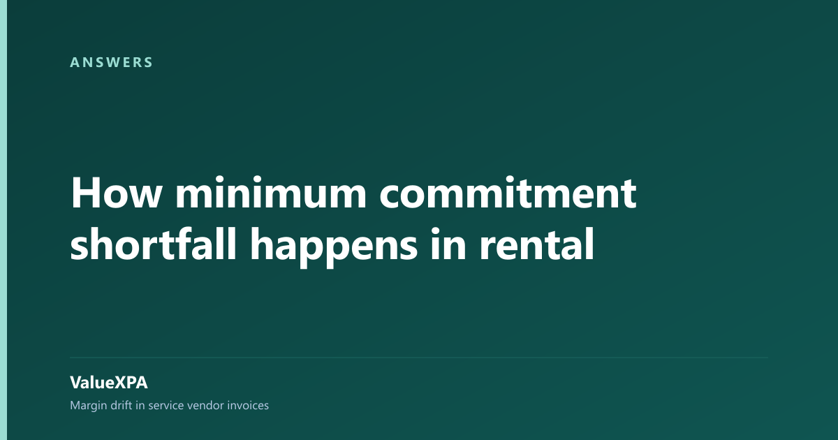 How minimum commitment shortfall happens in rental