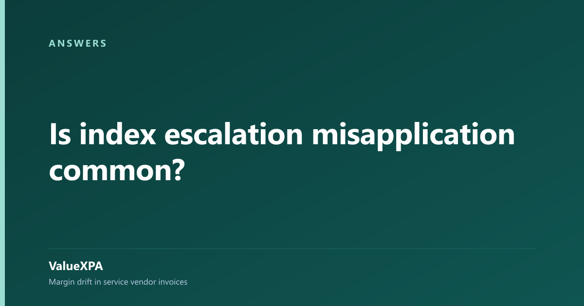Is index escalation misapplication common?