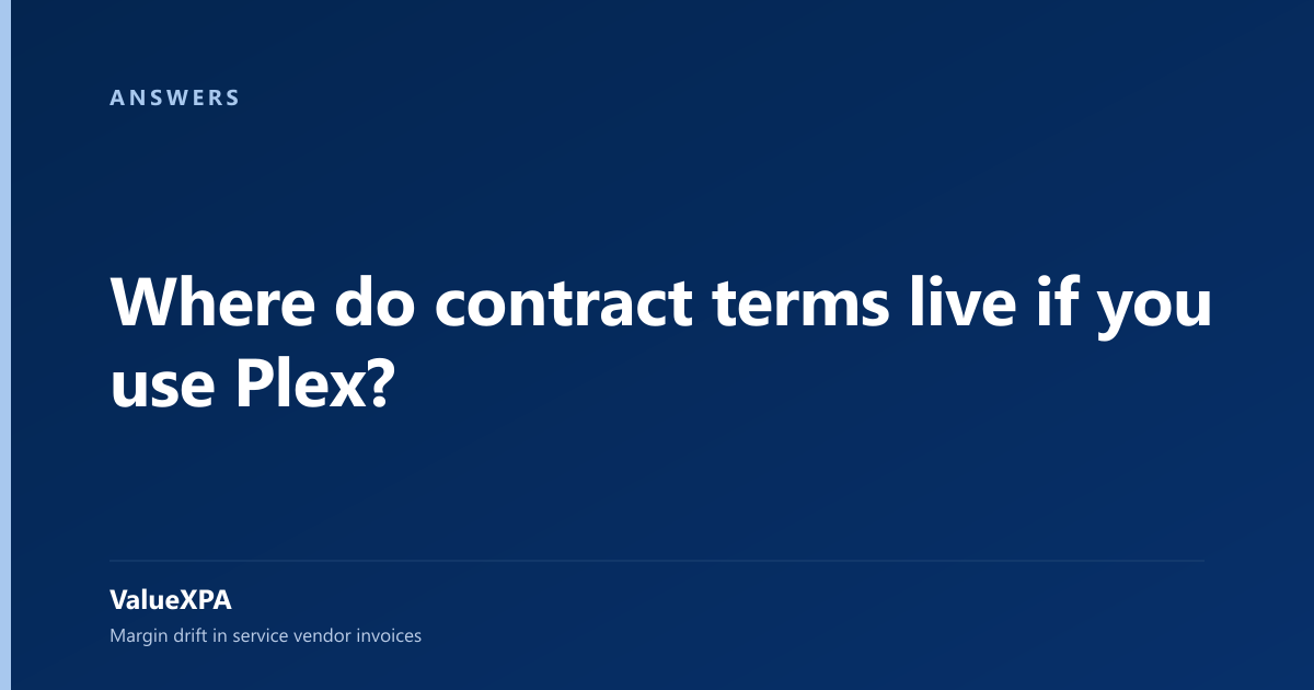 Where do contract terms live if you use Plex?