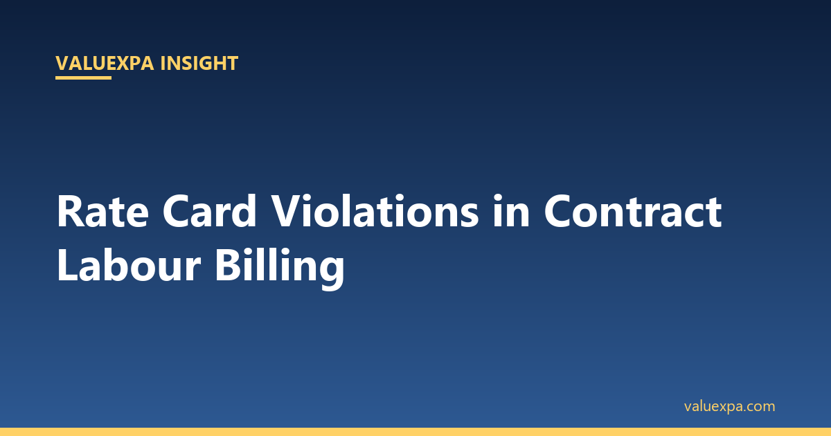 Rate Card Violations in Contract Labour Billing: Hidden Cost Drift in Manufacturing