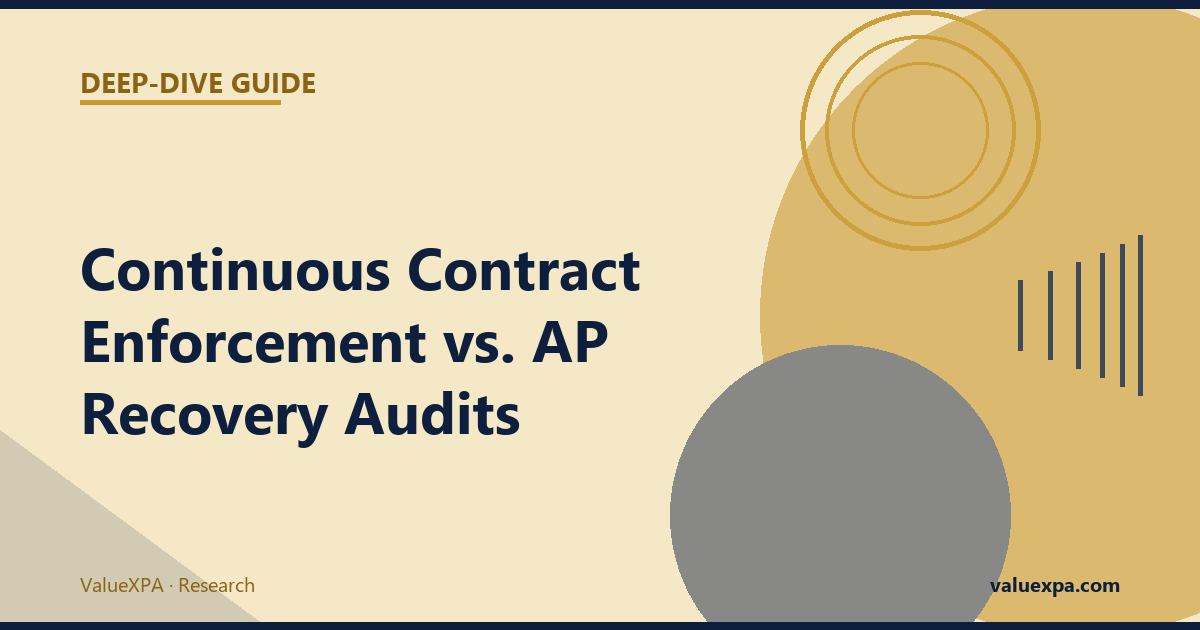 Continuous Contract Enforcement vs. AP Recovery Audits for Manufacturers