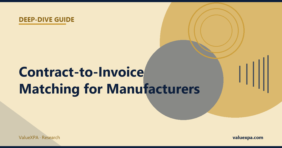 Contract-to-Invoice Matching for Manufacturers: What ERPs Miss