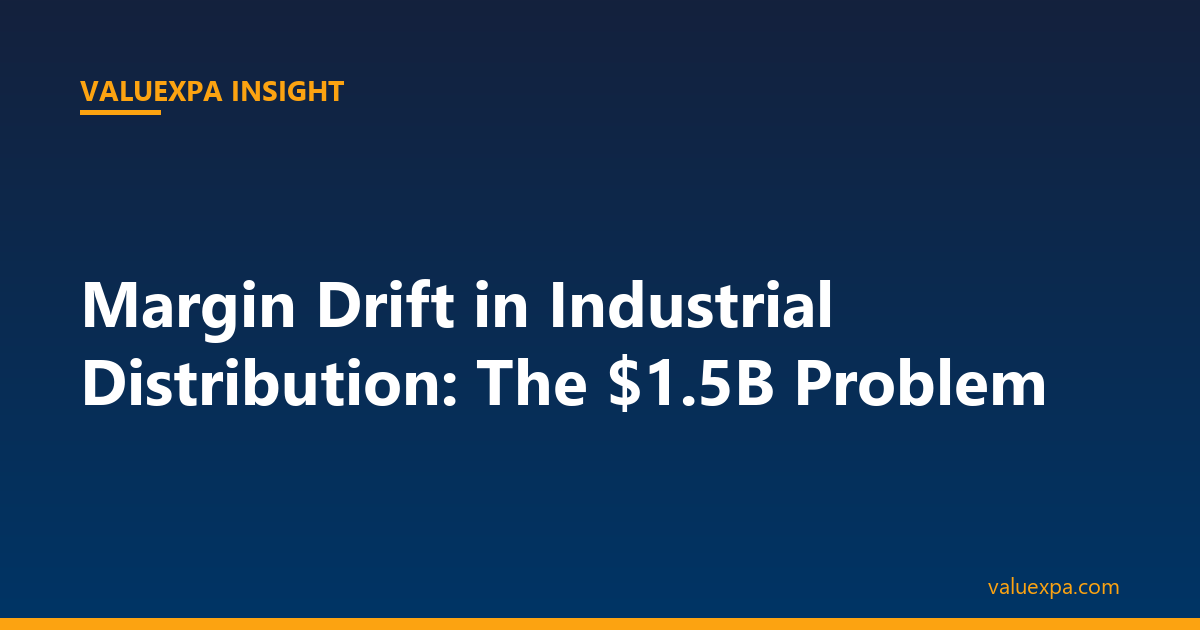 Margin Drift in Industrial Distribution: The $1.2M Problem Hiding in Your Vendor Invoices
