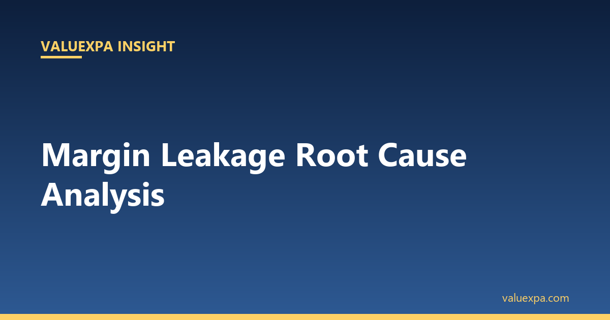 Margin Leakage Root Cause Analysis: Identify Hidden Profit Loss (2026 Guide)