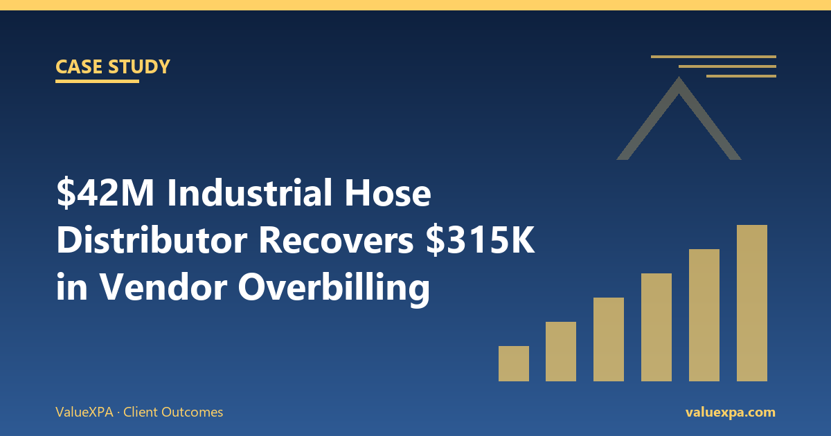 How a $42M Industrial Hose Distributor Recovered $315K in Vendor Billing Drift — Margin Diagnostic Case Study
